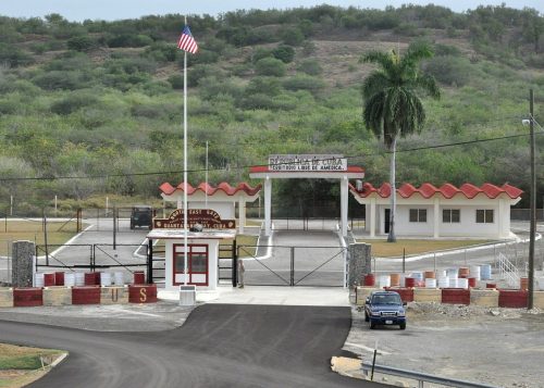 The North East Gate at Naval Station Guantanamo Bay Cuba