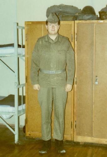 Steffen wearing the NVA uniform in late September 1990.