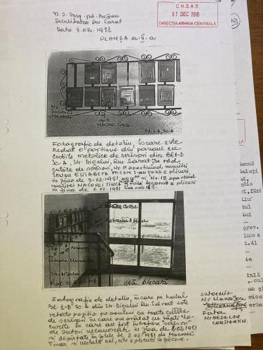 Secret police files showing the letter boxes  Carmen's parents placed leaflets in.