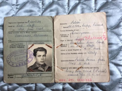 Aleksander's British ID card