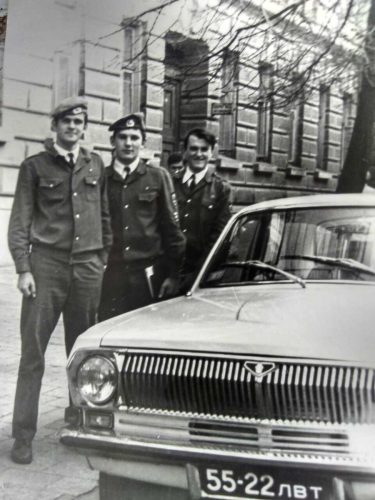 Ihor (left) at Military department of Polytechnic University
