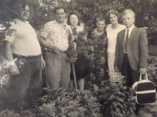 Aleksander with his relatives in Poland 