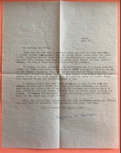 Kim Philby letter to Charlotte Philby Copyright: Charlotte Philby