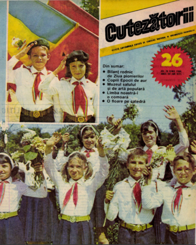 Romanian youth magazine where Emanuela's "poem" to Nicolae Ceaușescu appeared.