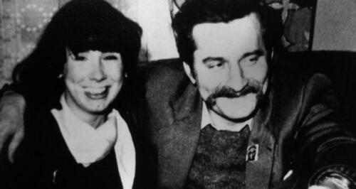 Jacqueline with Lech Walesa 1980.