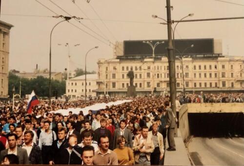 Moscow Coup 1991, demonstrators