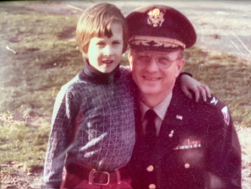 My Dad and me before we left for Korea.