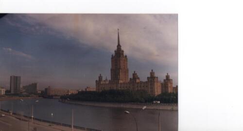 Typical Stalinist building on the River Volga in Moscow